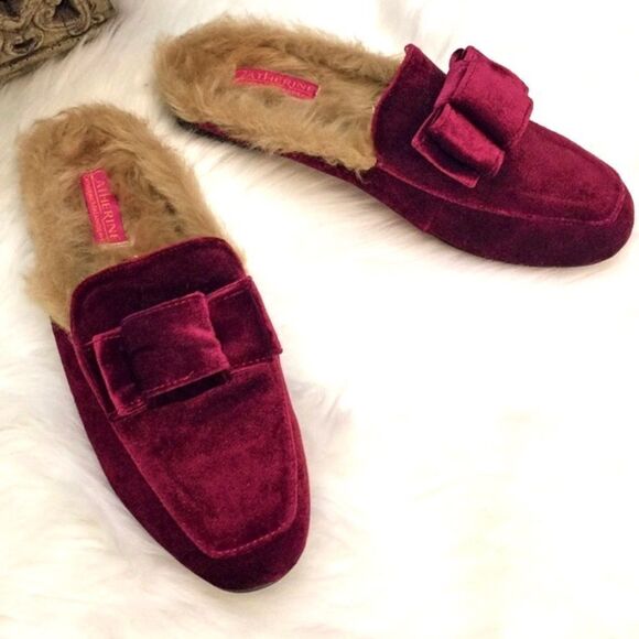 ~Catherine Malandrino Furrow Faux Fur Ruby Mule NWOB - Picture 3 of 11